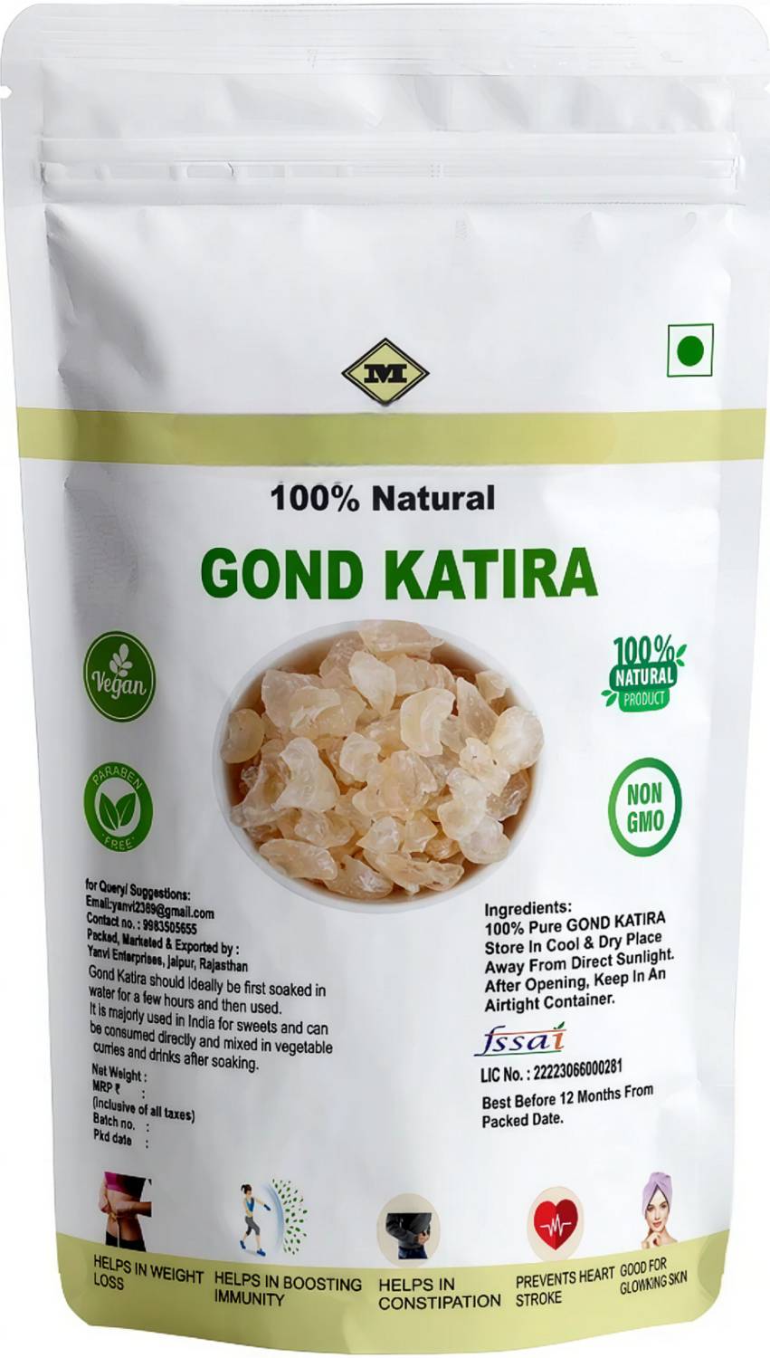 AnnieHerbs gond katira, tragacanth gum, almond gum, badam pisin (Pouch) Seed
