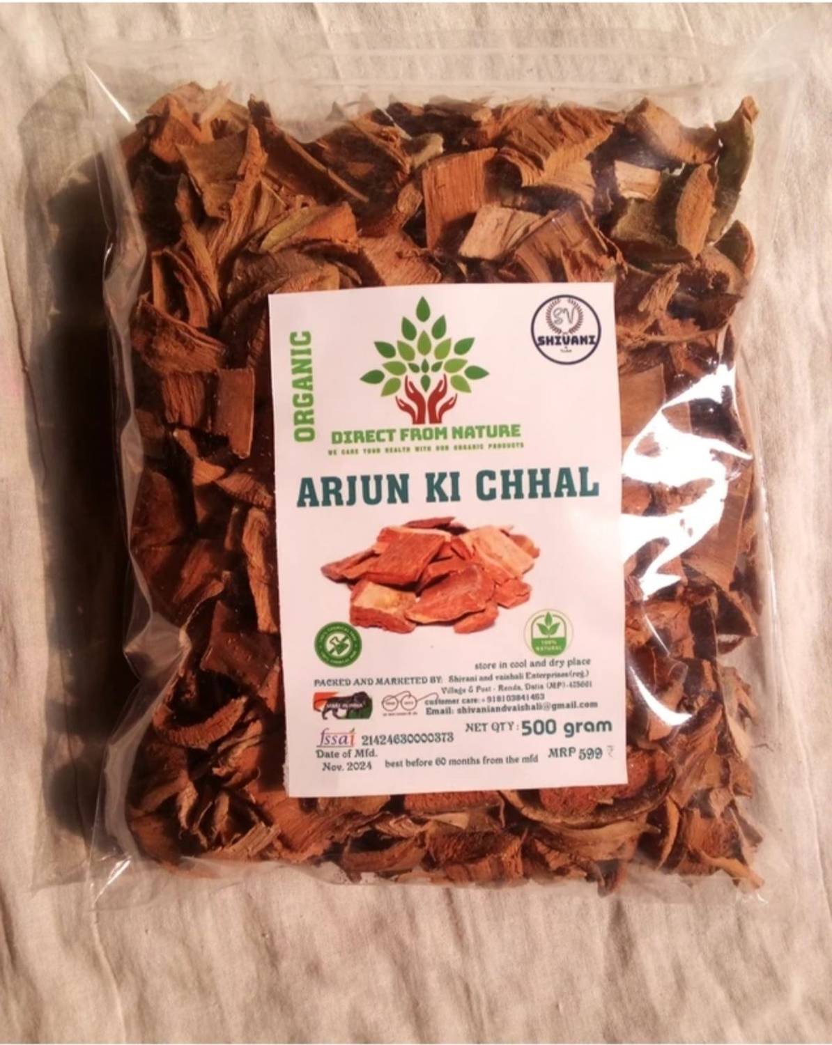 AnnieHerbs Arjun ki chhal, Arjun bark, Arjun chal Seed