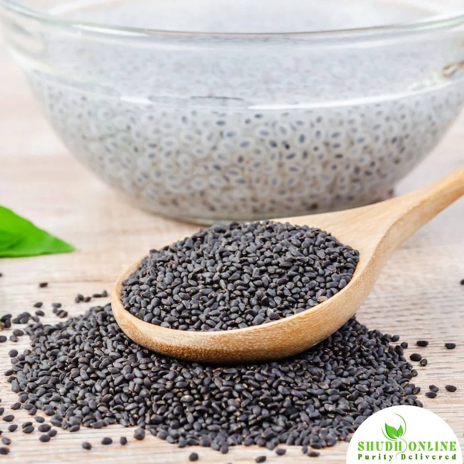 AnnieHerbs Sabja Seeds, Basil - Weight Loss Organic, Falooda, Tumkaria, Tulsi beej, Sabza Seed