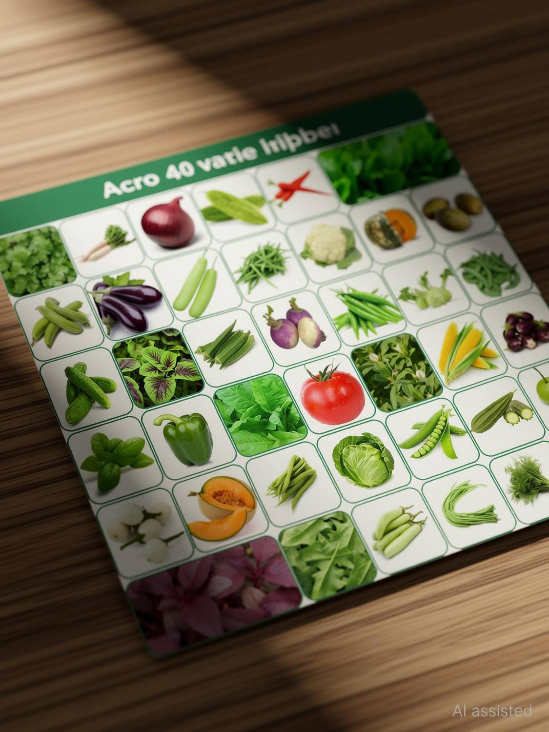 Aero Seeds 40 variety vegetable seeds combo pack with instruction manual. Seed