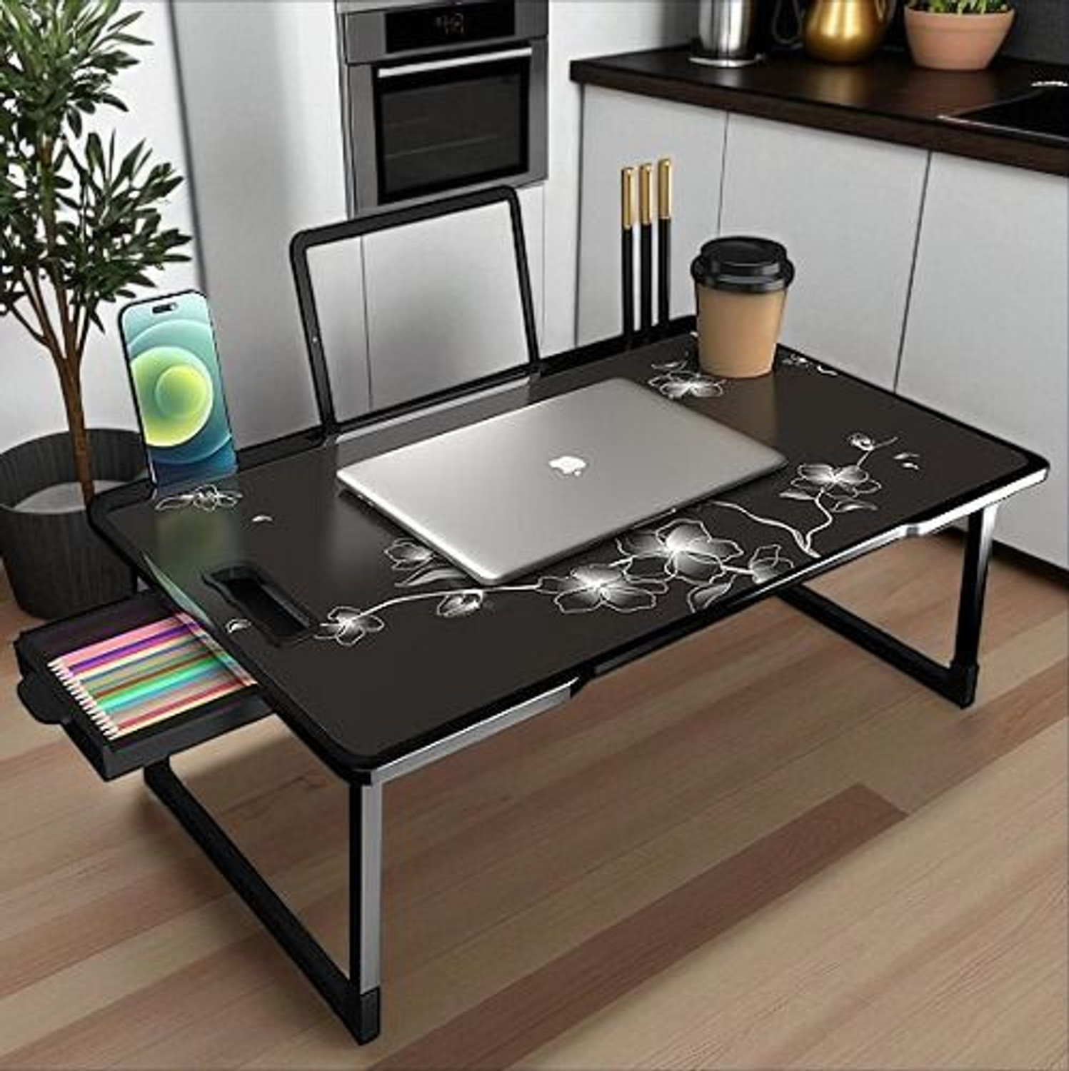 Image of hevenq Wood Portable Laptop Table