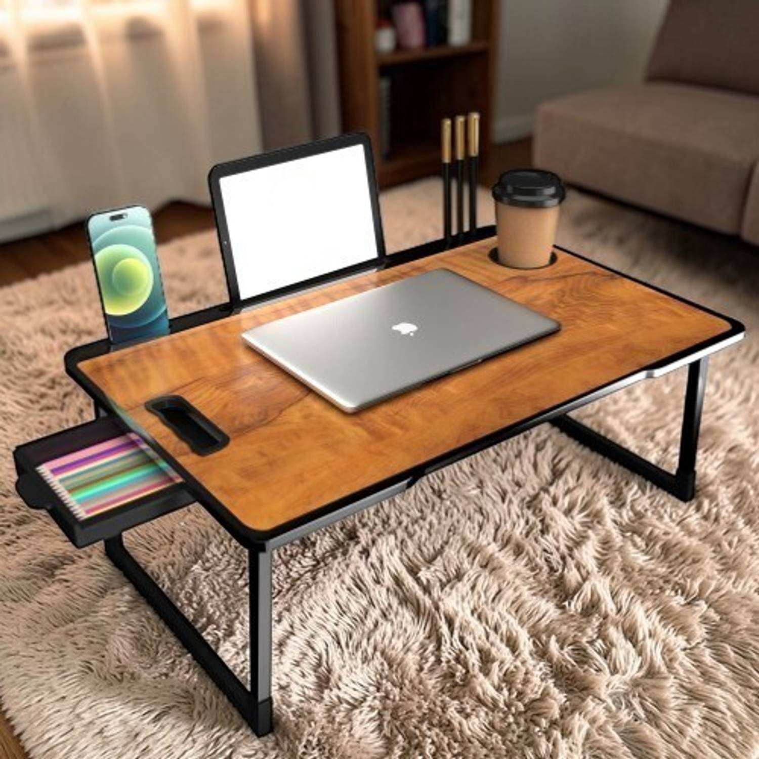 hevenq Wood Portable Laptop Table