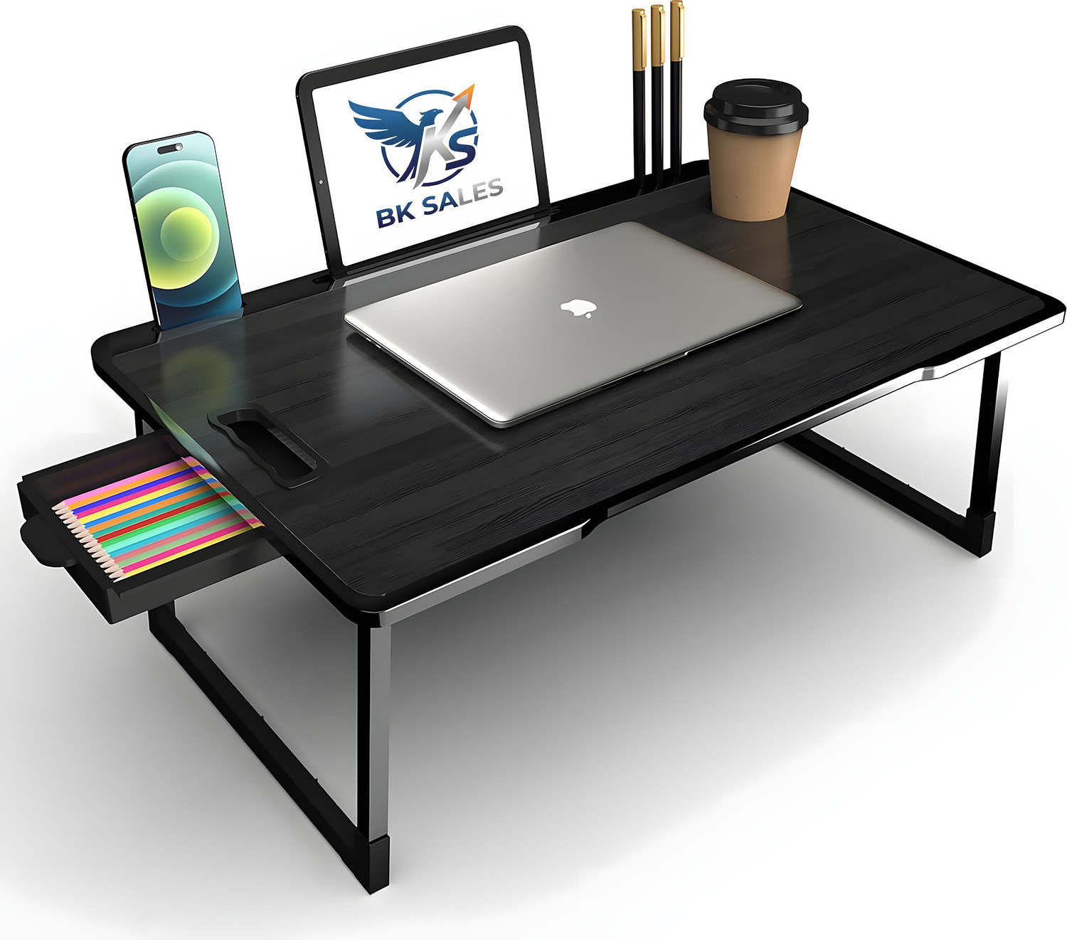 Image of BK SALES black cotted Plastic Study Table