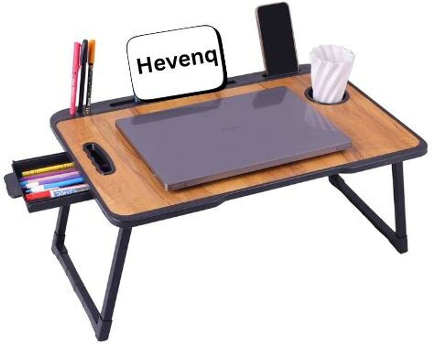 hevenq Wood Portable Laptop Table - Image 3