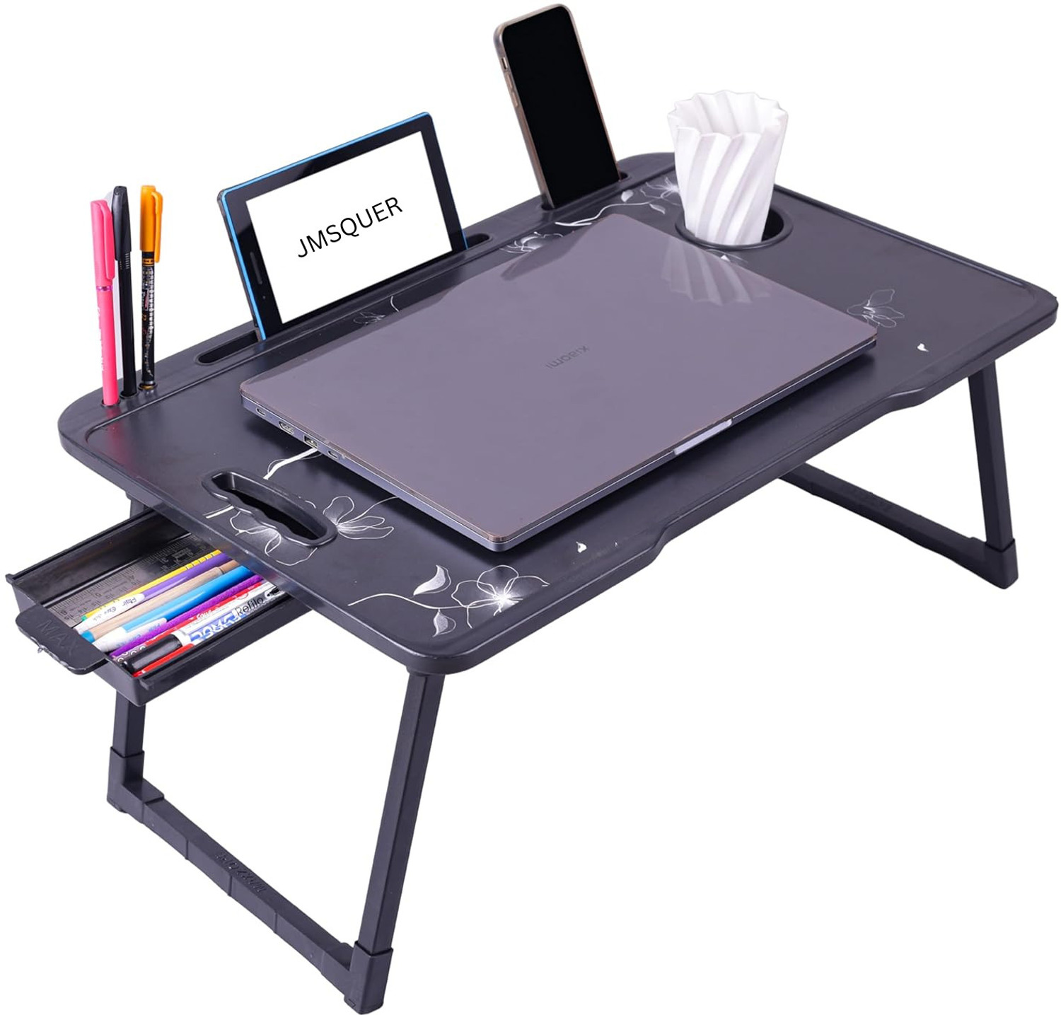 Image of JMSQUER JM SQUER Wood Portable Laptop Table (Finish Color - BLACK1)