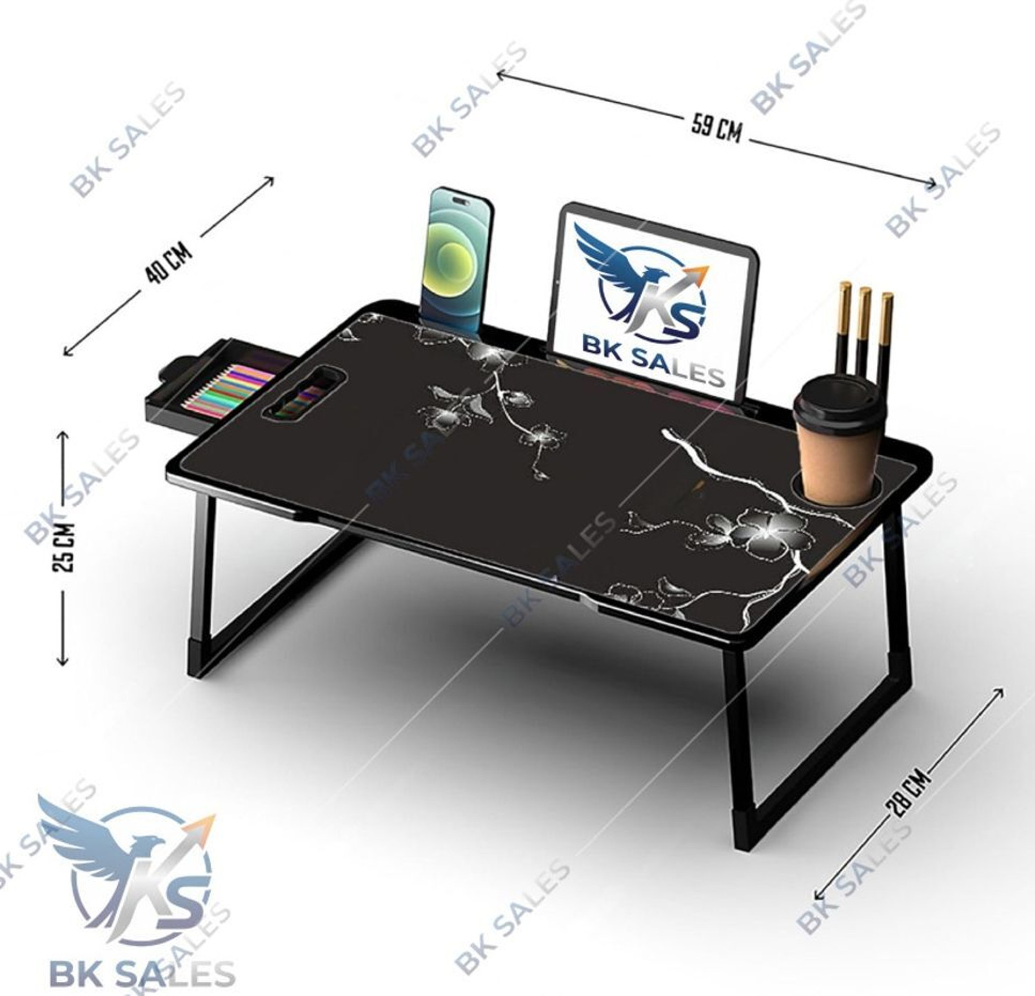 Image of BK SALES flower cotted Plastic Study Table