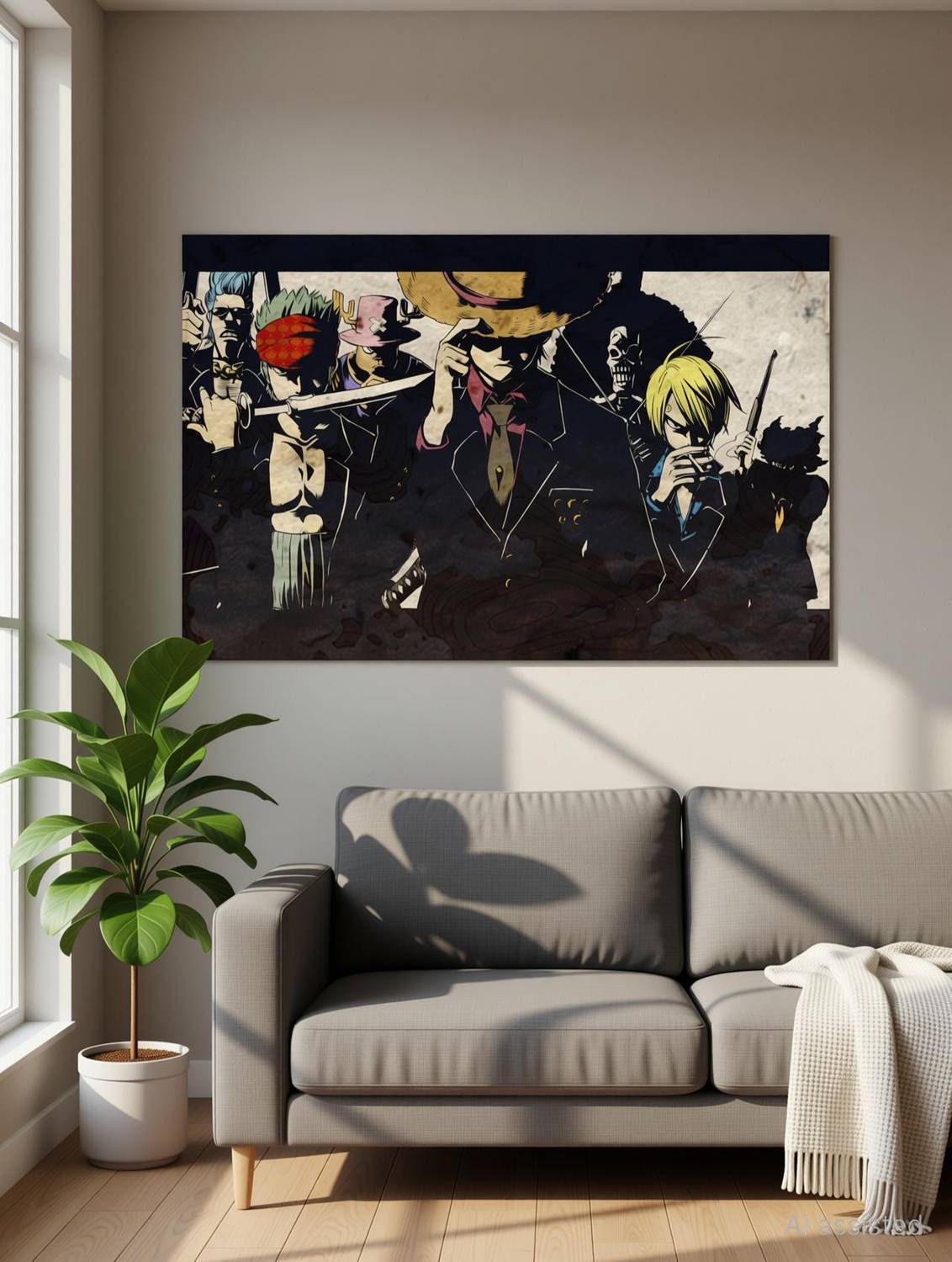 Anime brook one piece chopper franky one piece monkey d luffy one piece roronoa zoro sanji one piece Wall Poster POSTER PRINT ON 13X19 INCHES Paper Print