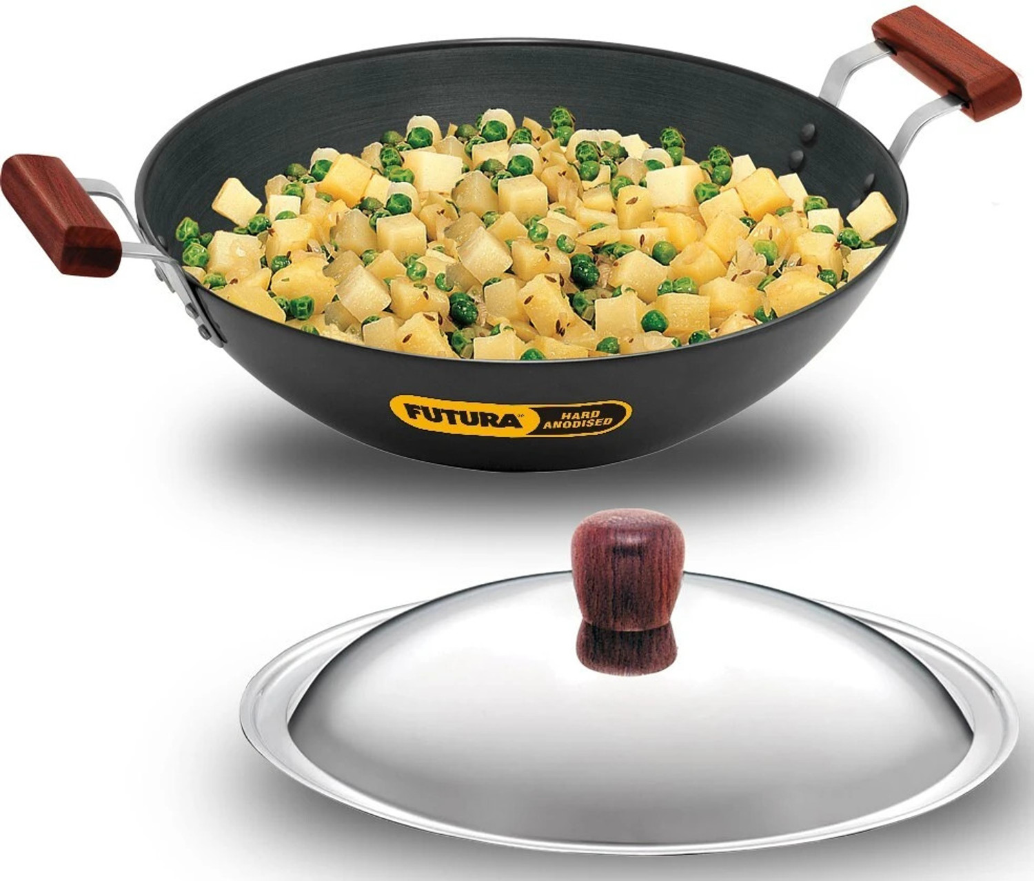 Image of Hawkins Deep-Fry Pan, (AD50S) Kadhai 33 cm diameter with Lid 5 L capacity