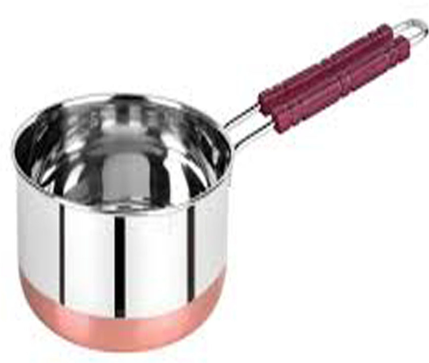 Image of Neerdhar by Neerdhar Copper Bottom wire handle sauce pan with lid. - 1000 Ml Sauce Pan 16 cm diameter with Lid 1 L capacity