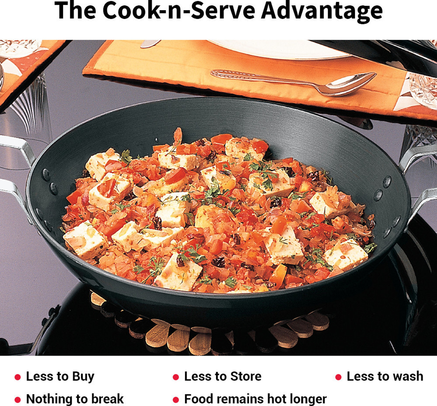 Image of Hawkins Deep-Fry Pan, (AD50S) Kadhai 33 cm diameter with Lid 5 L capacity