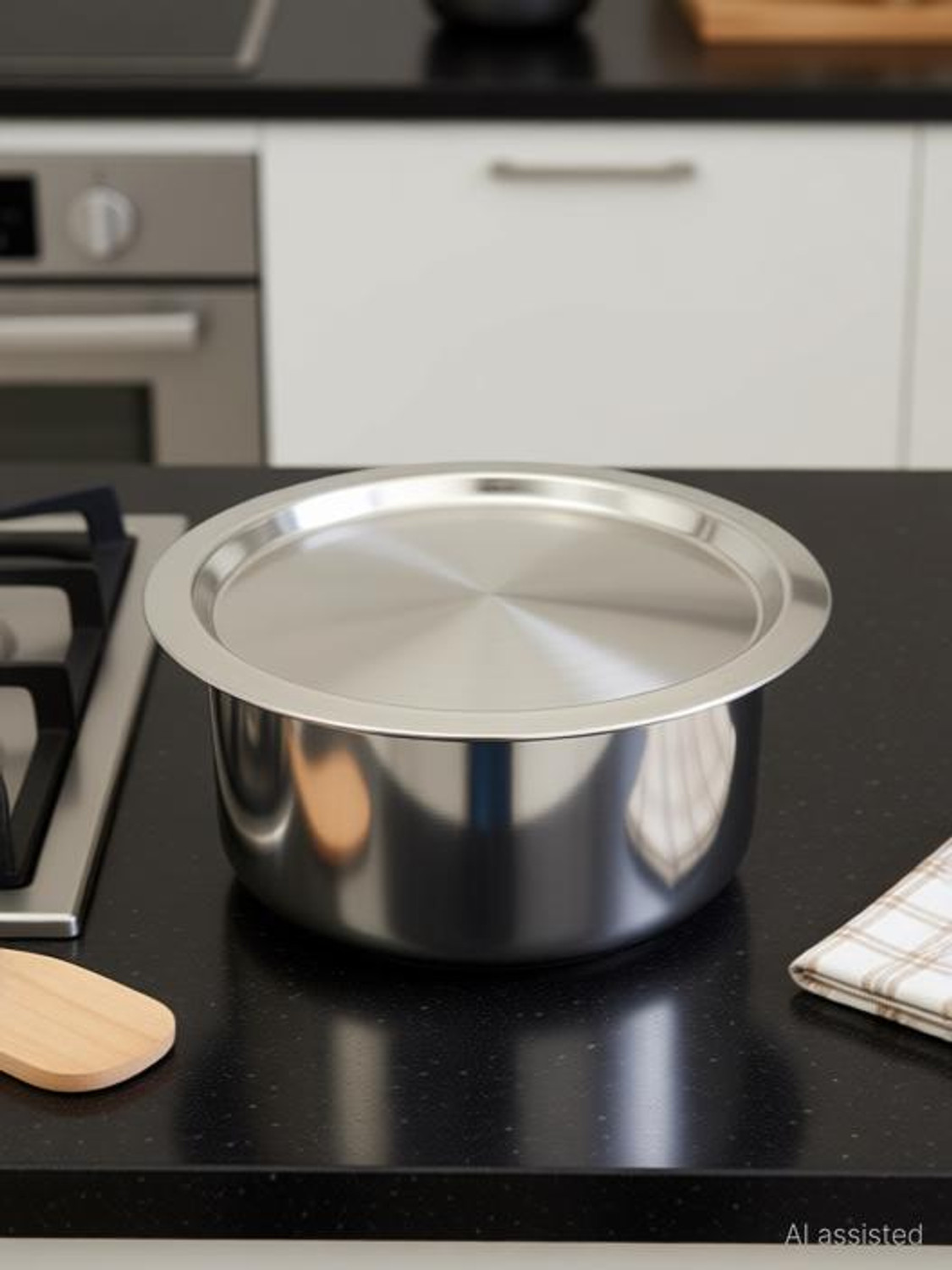 Image of SUPER HK PRODUCTS Tope /Bhagona /Patila with Lid 3 L capacity 20.3 cm diameter