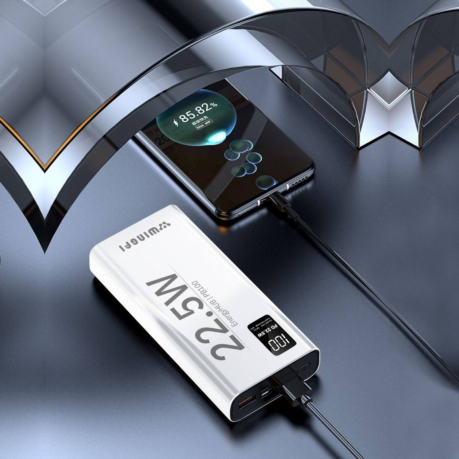 WINgFI 200000 mAh 22.5W Slim Power Bank White - Image 4