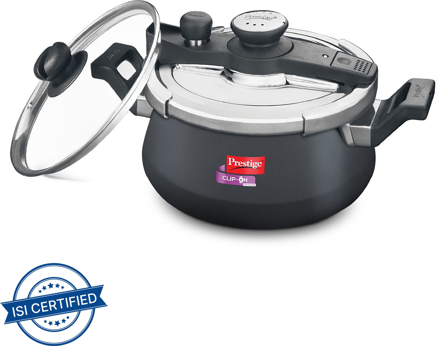 Image of Prestige Svachh Clip on Handi 5 L Outer Lid Induction Bottom Pressure Cooker