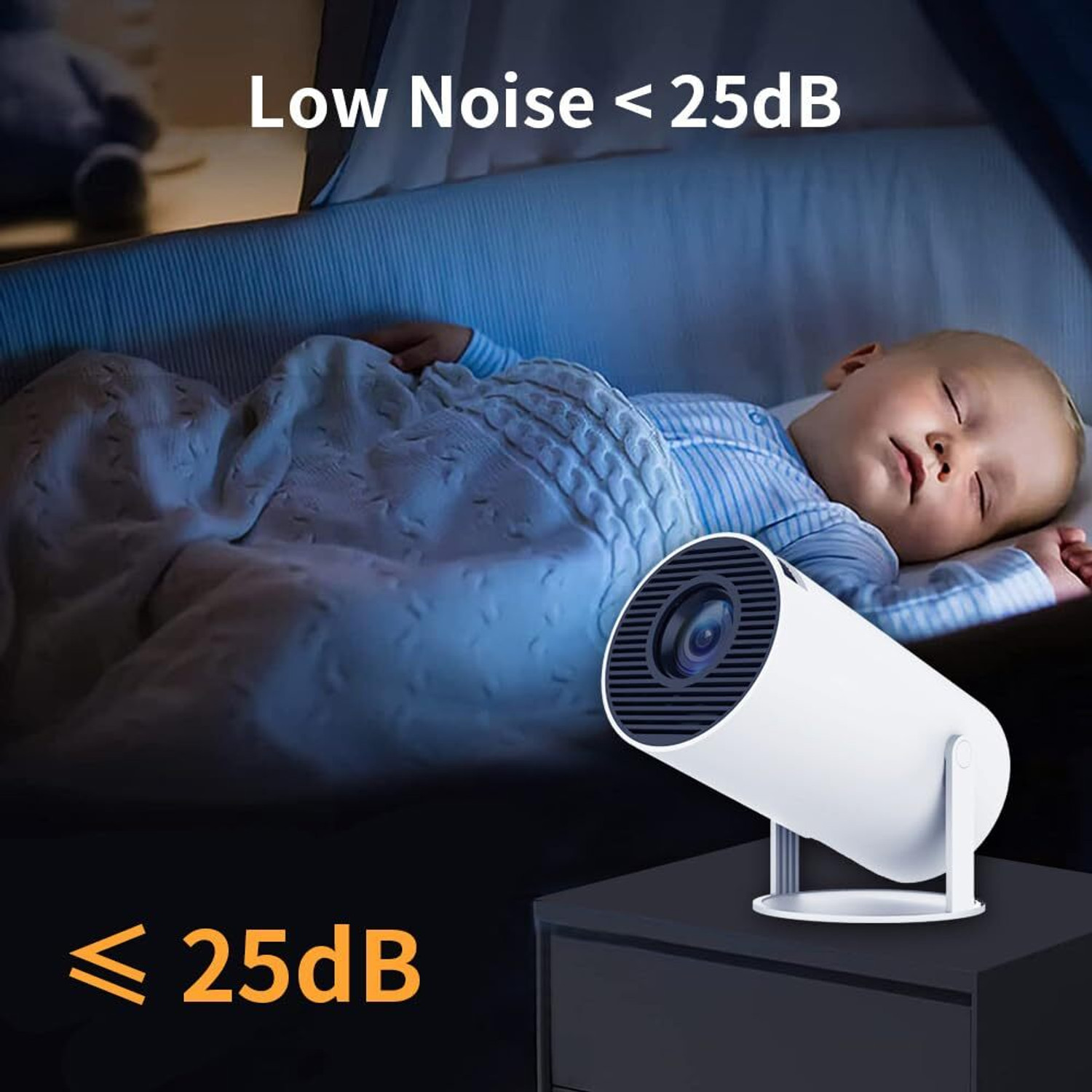 Image of TECHEL SKE Portable Mini Projector, 4K 1080P Full HD Projector RE31 (2200 lm / Remote Controller) Portable Projector