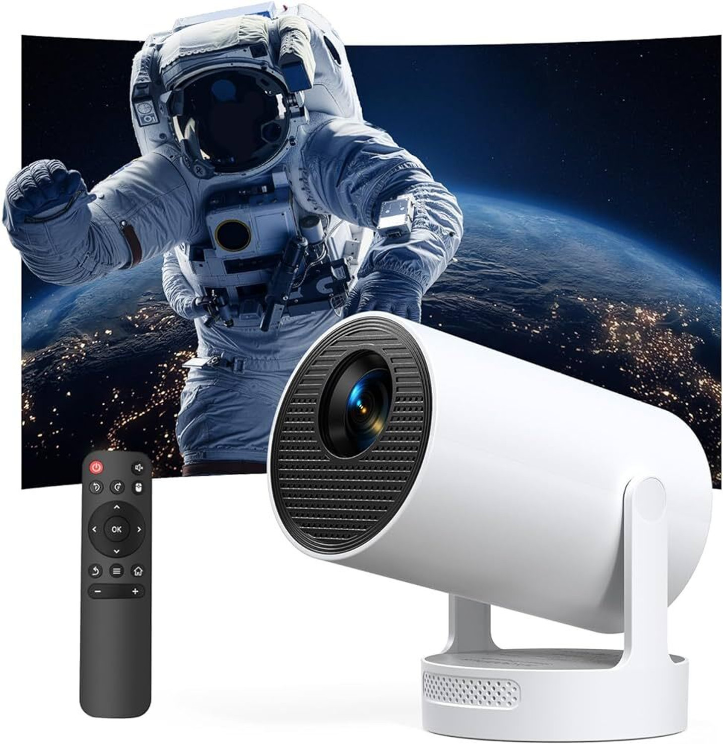 Image of Czech KNE Portable Mini Projector, 4K 1080P Full HD Projector GG4 (2200 lm / Remote Controller) Portable Projector