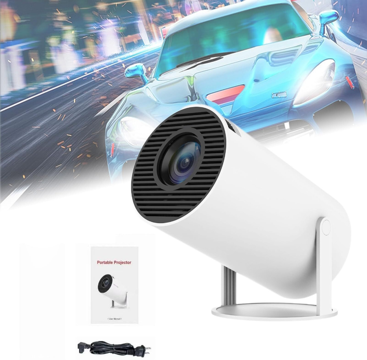 Image of 4uonly Portable Mini Projector, 4K 1080P Full HD Projector FVG32 (2200 lm / Remote Controller) Portable Projector