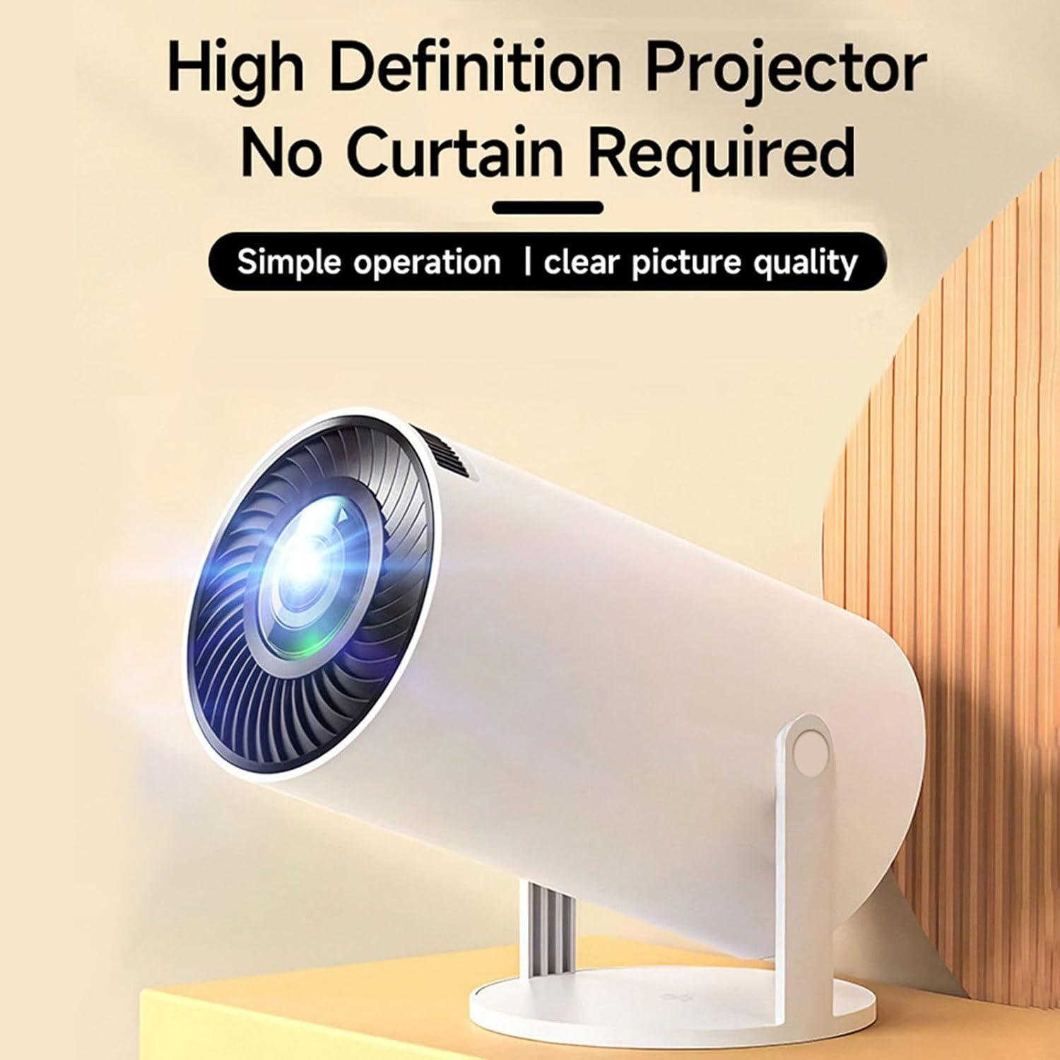 Image of 4uonly Portable Mini Projector, 4K 1080P Full HD Projector FVG3 (2200 lm / Remote Controller) Portable Projector