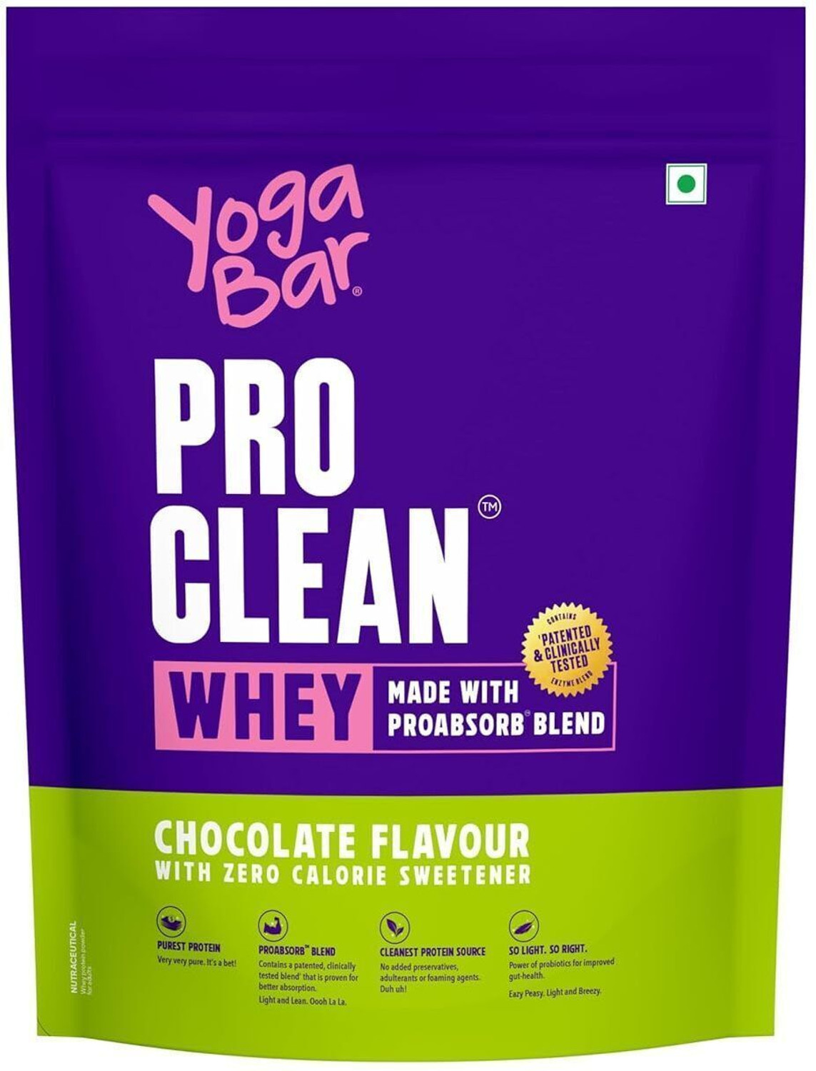Image of Yogabar Pro Clean Chocolate 0 Calorie Sweetener | Creatine 100g Unflavoured Monohydrate Whey Protein