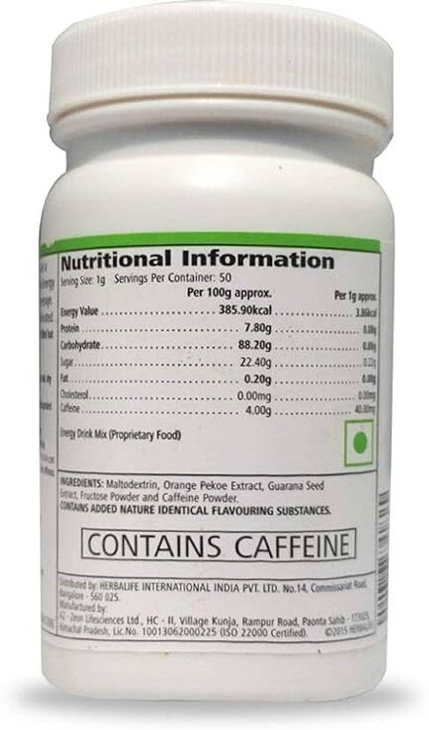 Herbalife Lemon Afresh Energy Drink Mix Powder - Image 2