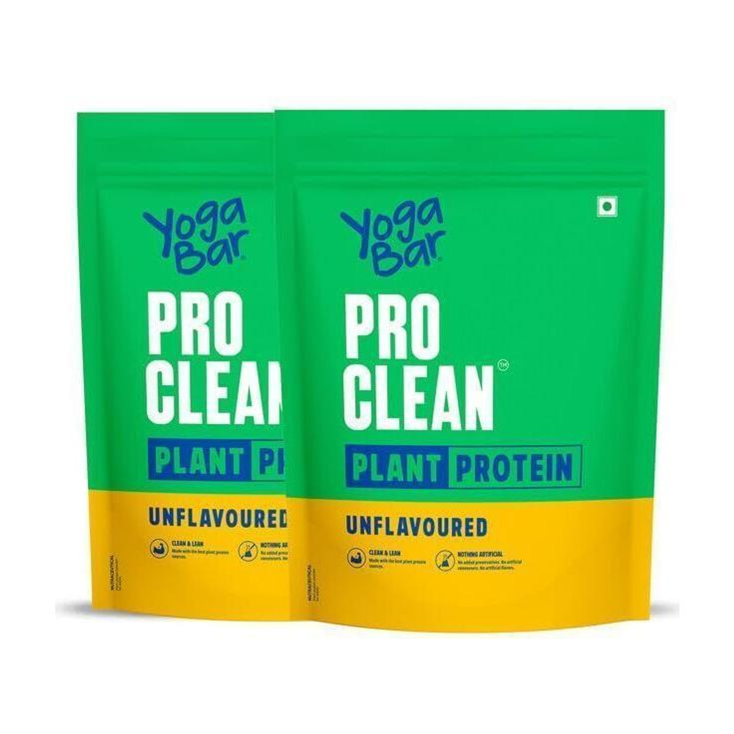 Image of Yogabar Plant Protein Unflavoured | 28g per scoop | Clean ingredients Plant-Based Protein (1 kg, Unflavoured)