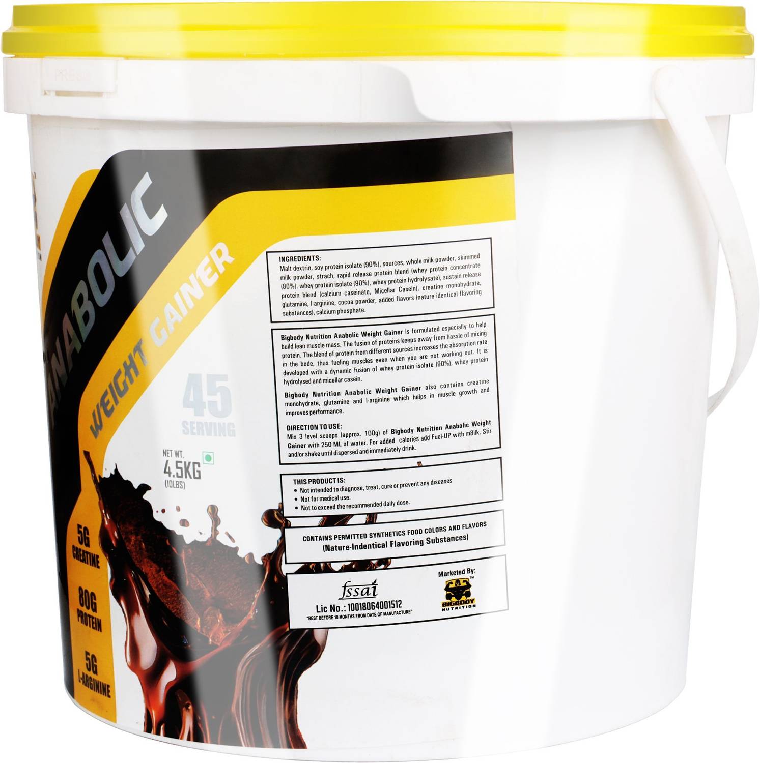 BN BAGRI NUTRITION Anabolic Weight Gainer 10lbs 4.54 kg - Image 3