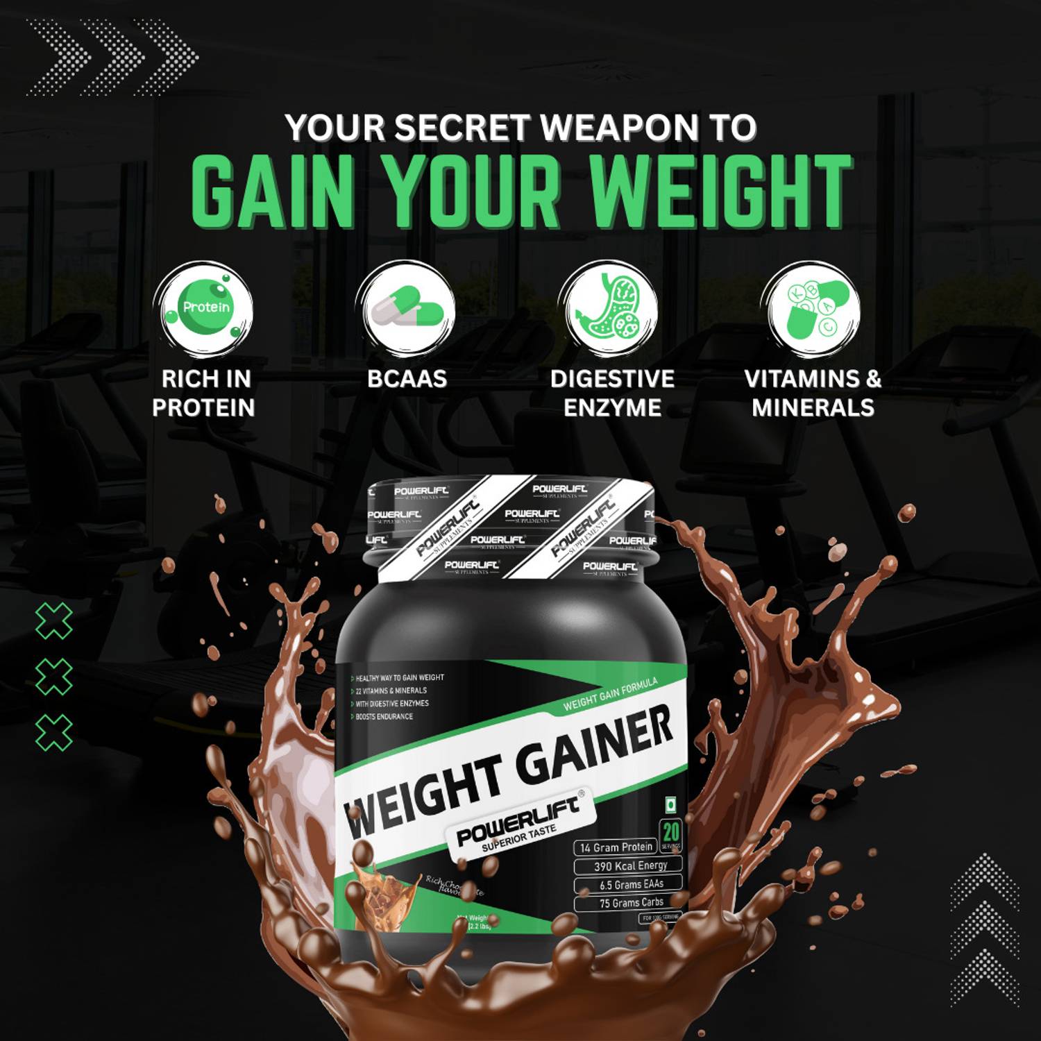 POWERLIFT Weight Gainer 500g - Image 3