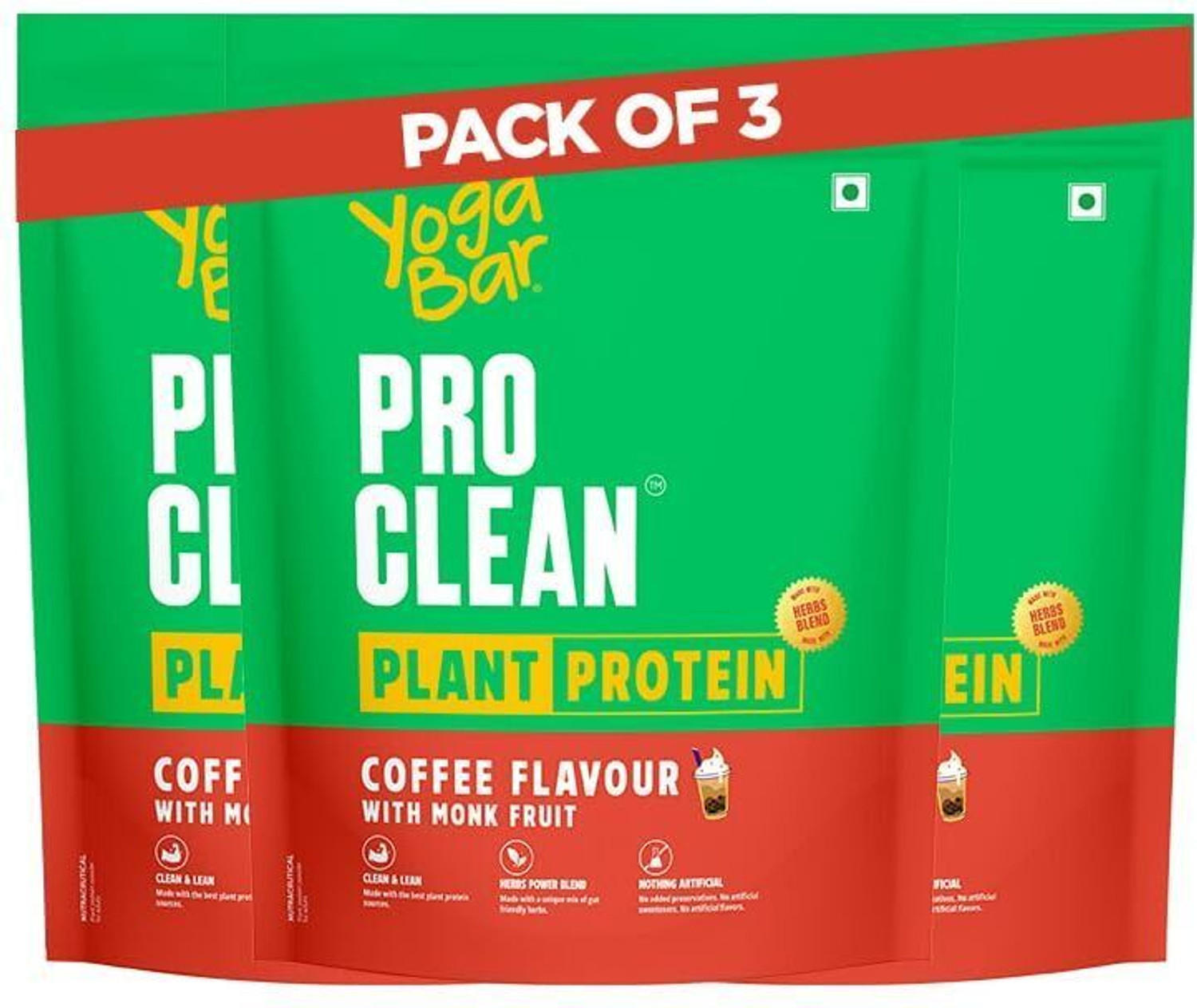Image of Yogabar Plant Protein Coffee | 25g per scoop Plant-Based Protein