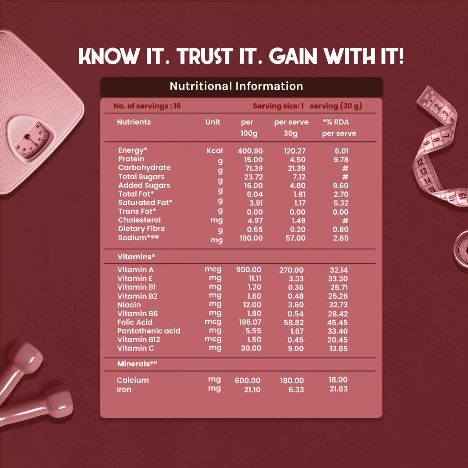 Endura Mass Weight Gainers/Mass Gainers 500 g - Image 5