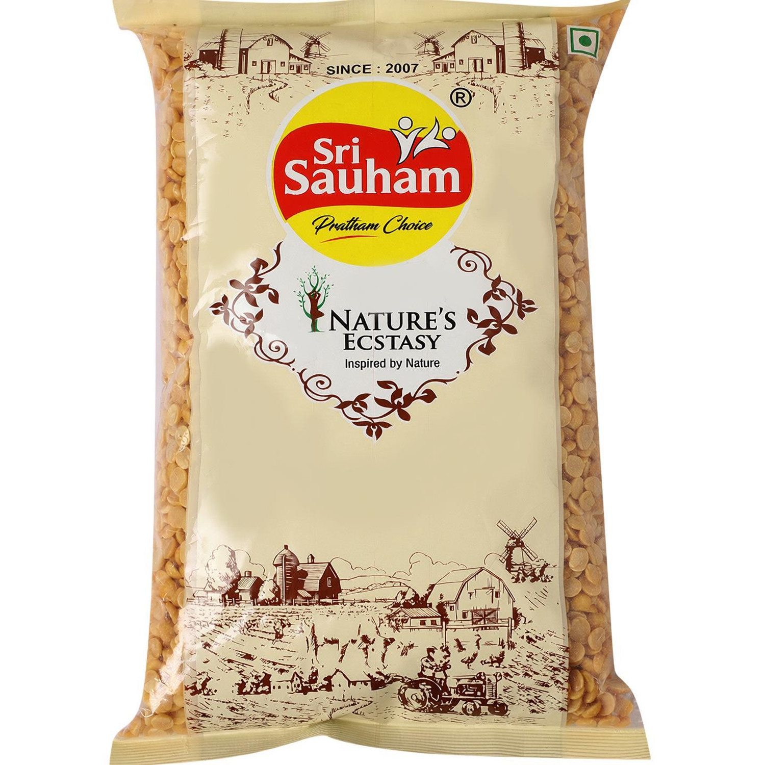 Image of Sri Sauham Unpolished Yellow Toor /Arhar Dal