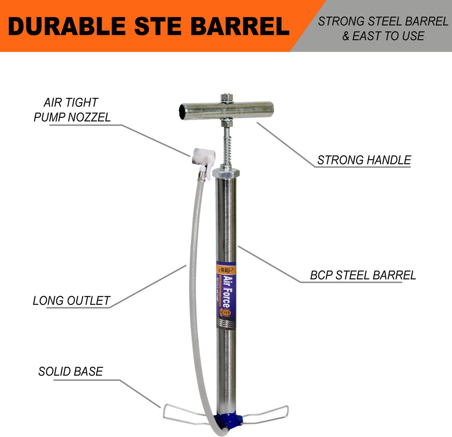 Image of Royal waves 280 psi Tyre Air Pump for Car & Bike