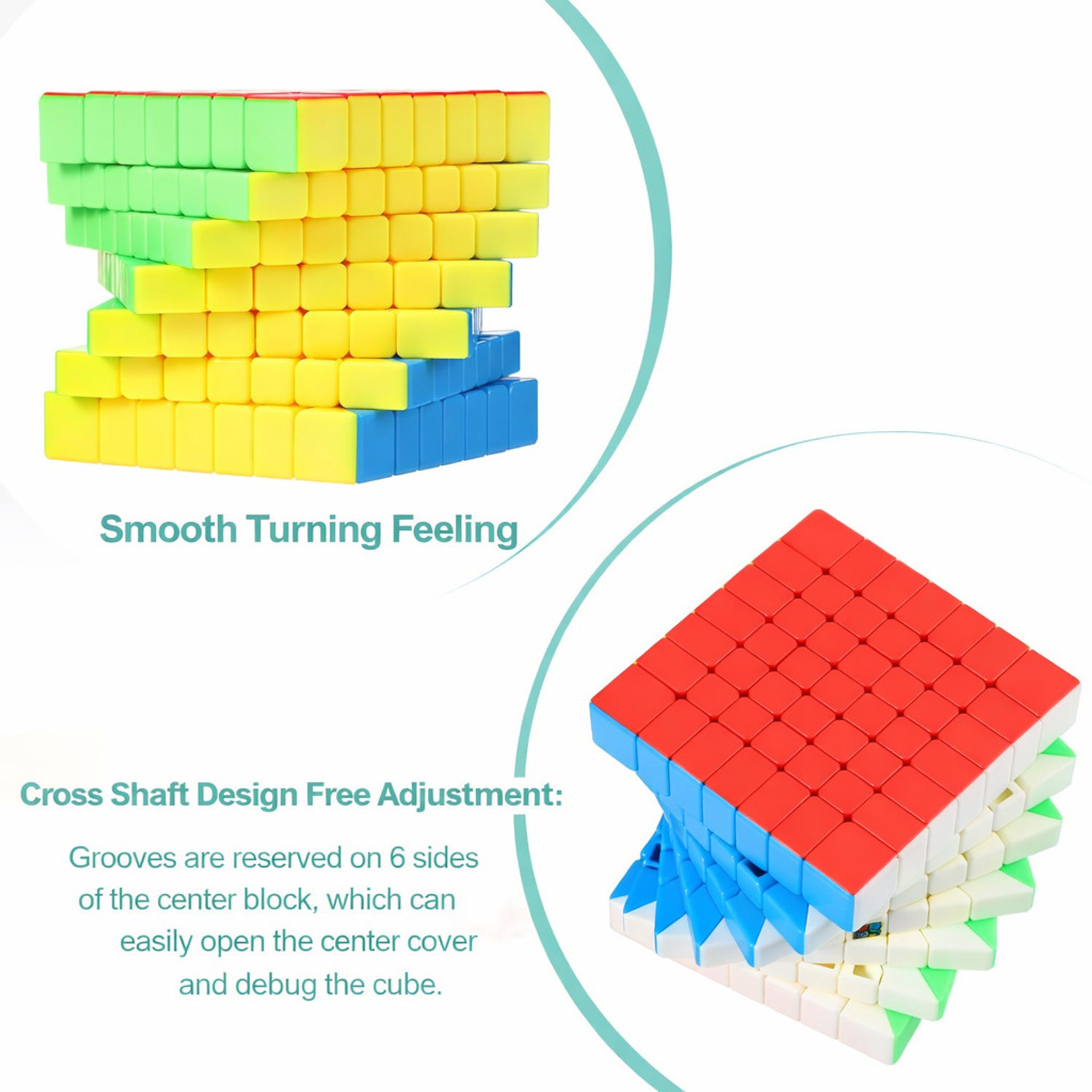 Image of Craveon MoYu 7x7x7 Stickerless Speed Cube, High-Performance Magic Puzzle for Speedcubers