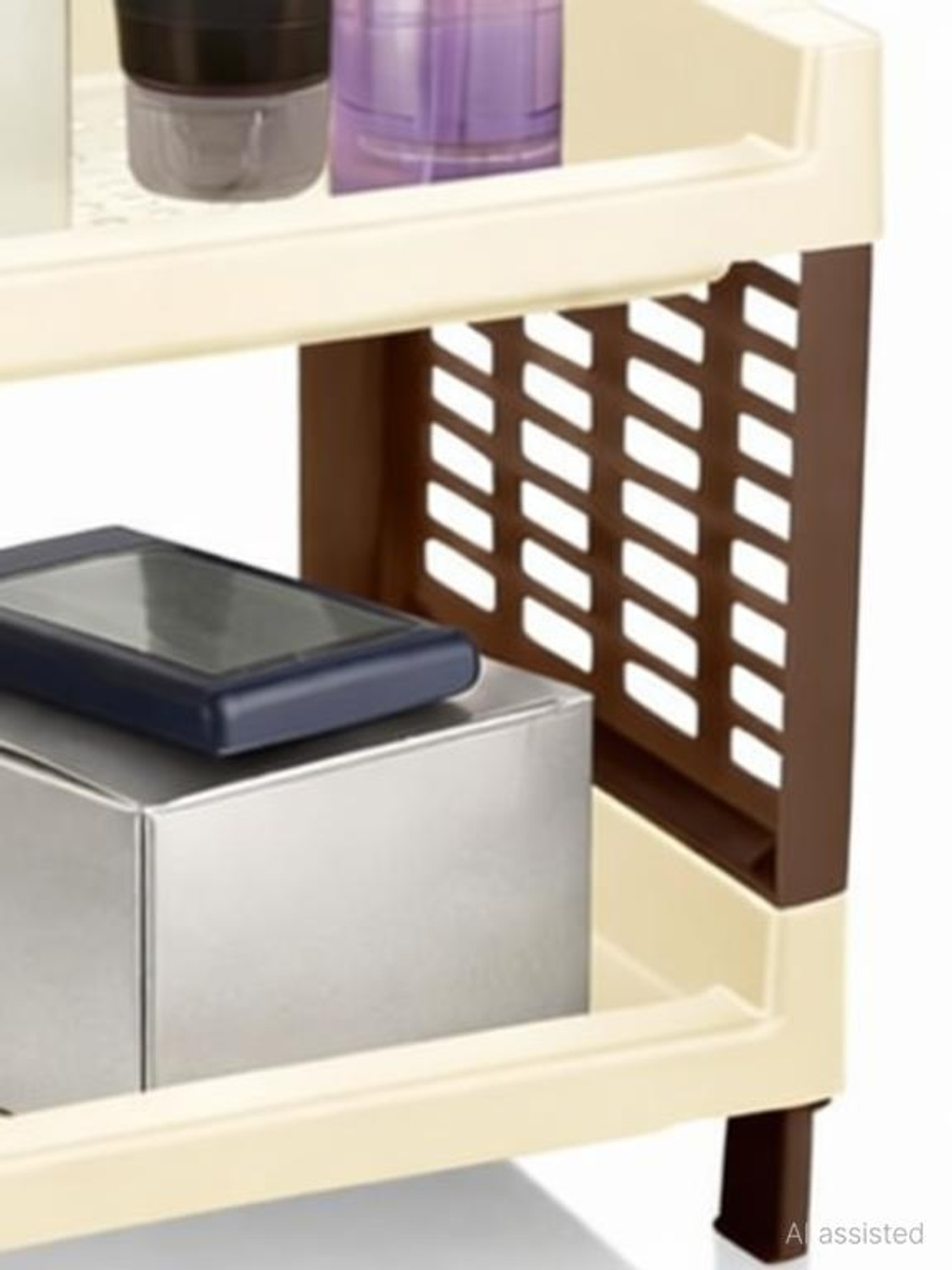 Image of Sonal - VIVA Small Size,2 Layer Rack for Office, Kitchen - Shelf Stand & Wall hanging Plastic Wall Shelf