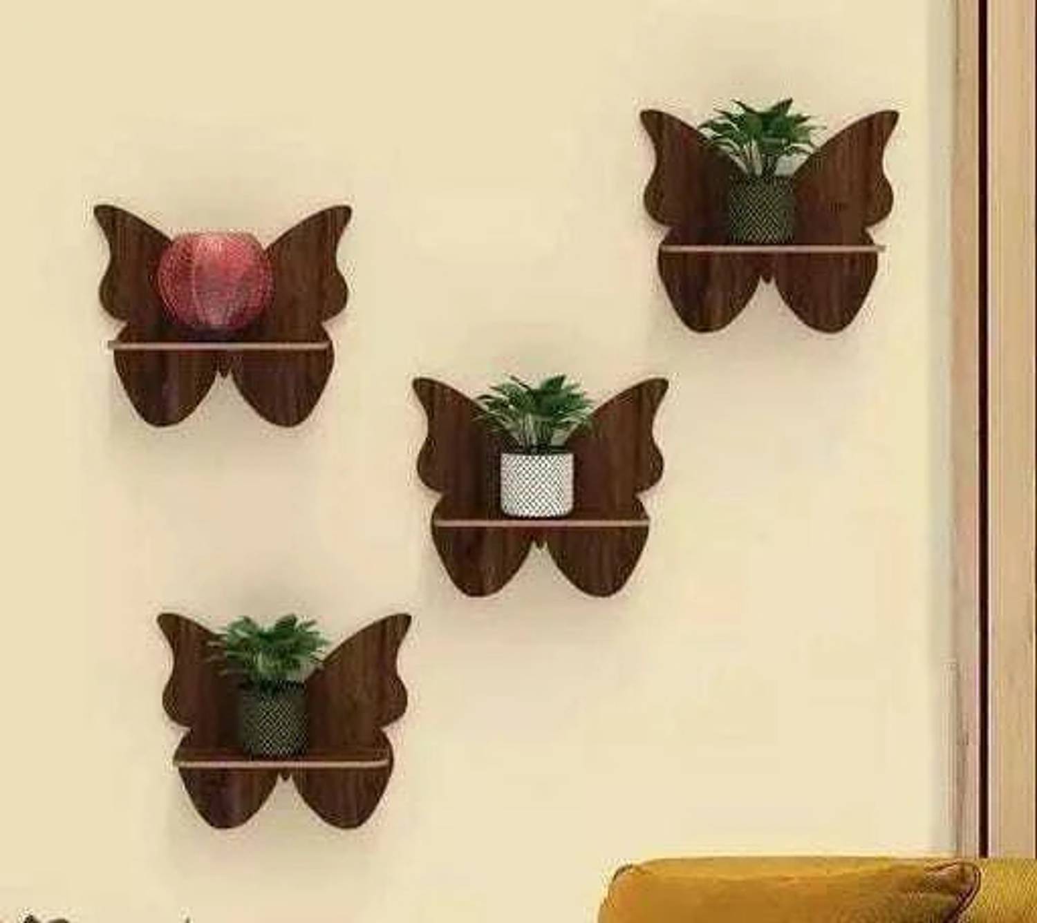 Aarul Fashion Butterfly Pot Stand For Wall Decoration /home /offi