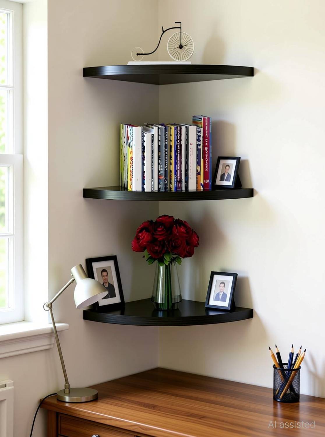 Artival Crafts Wooden Corner Shelf - Image 3