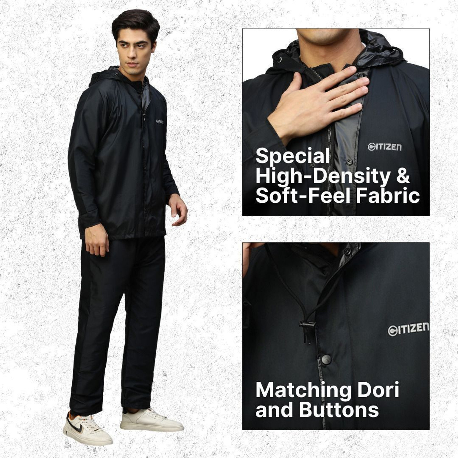 Image of CITIZEN Solid Men Rain Suit