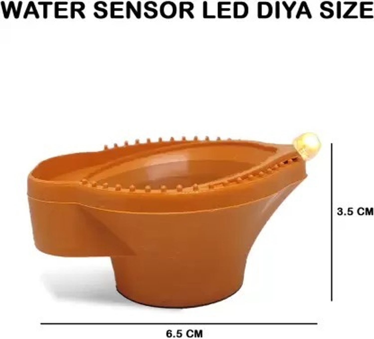 Image of pleasing forest Led Water Sensor Diyas with Water Sensing | Led Candles Candle (Brown, Pack of 24)