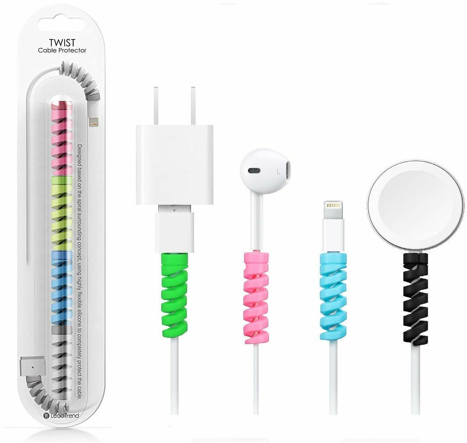 BSD COLLCTION CAGU-01 SPIRAL CHARGER SPRING CABLE PROTECTOR DATA CABLE SAVER Cable Protector