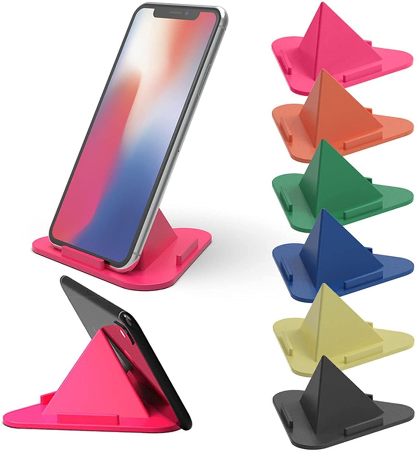 Image of SRD Communication Portable Three-Sided Triangle Desktop Stand Mobile (Pack of 5) Mobile Holder