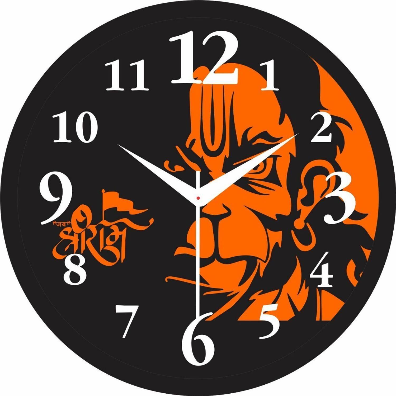 Gulabi Art Analog 30 cm X 30 cm Wall Clock (Multicolor, With Glas...mo