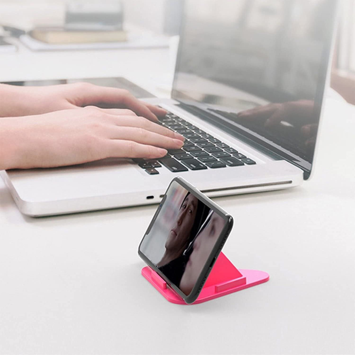 Image of SRD Communication Portable Three-Sided Triangle Desktop Stand Mobile (Pack of 5) Mobile Holder