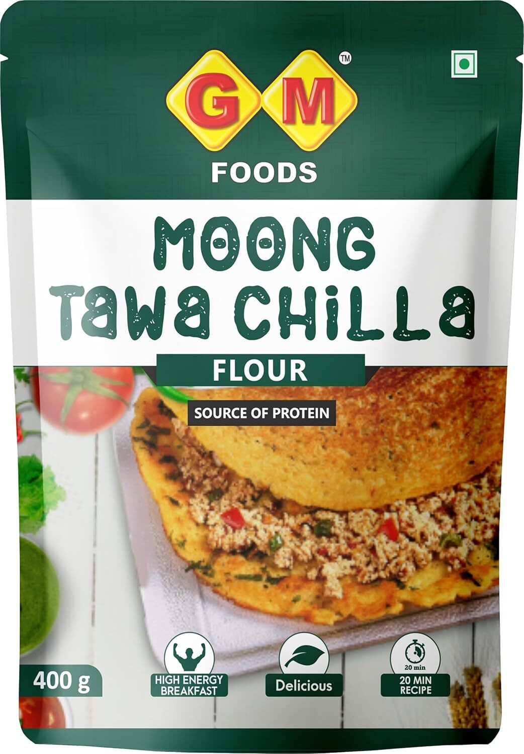 Image of GM FOODS Moong Tawa Chilla 400 g