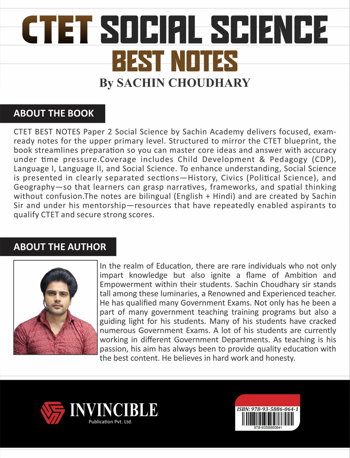 Image of CTET Paper 2 | Social Science | Best Notes | Sachin Academy | Invincible
