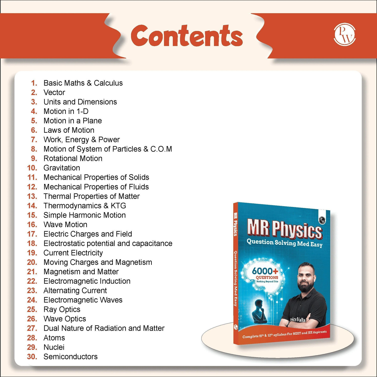 Image of PW MR Physics Questions Solving Med Easy | Chapterwise and Topicwise 6000+ Practice Questions with Answer Keys | Complete Class 11 & 12 Syllabus For NEET and JEE - PW Physics Book with 2 Disc