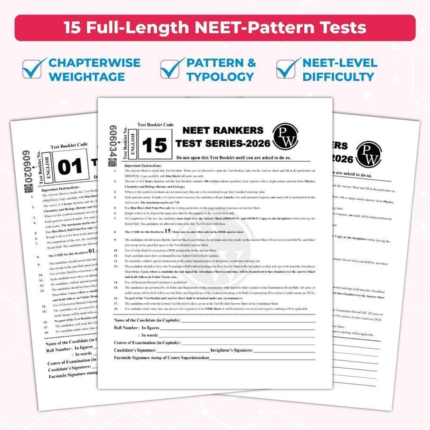 Image of PW NTA 15 NEET Rankers Test Series 2026 Verified & Curated By Expert Faculties