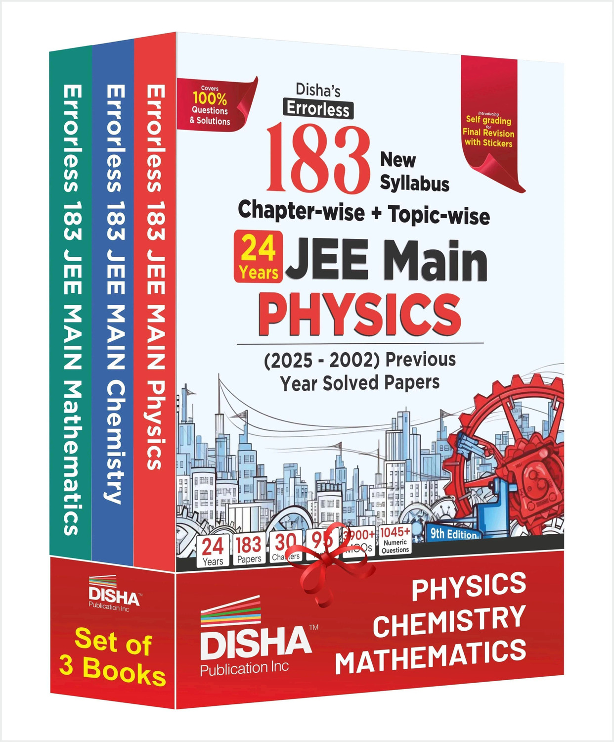 Image of ( OLD EDITION ) Disha's 183 New Syllabus Chapter-wise & Topic-wise JEE Main Physics, Chemistry & Mathematics (2025 - 2002) Previous Year Solved Papers 9th Edition | JEE Mains PYQ Books for 2026 | 100% Solutions