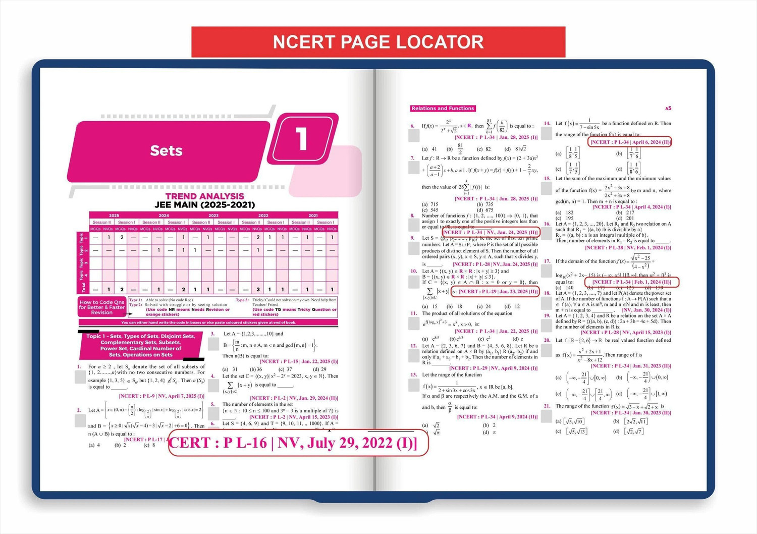 Image of ( OLD EDITION ) Disha's 183 New Syllabus Chapter-wise & Topic-wise JEE Main Mathematics (2025 - 2002) Previous Year Solved Papers 9th Edition | JEE Mains PYQ Book for 2026 | 100% Solutions