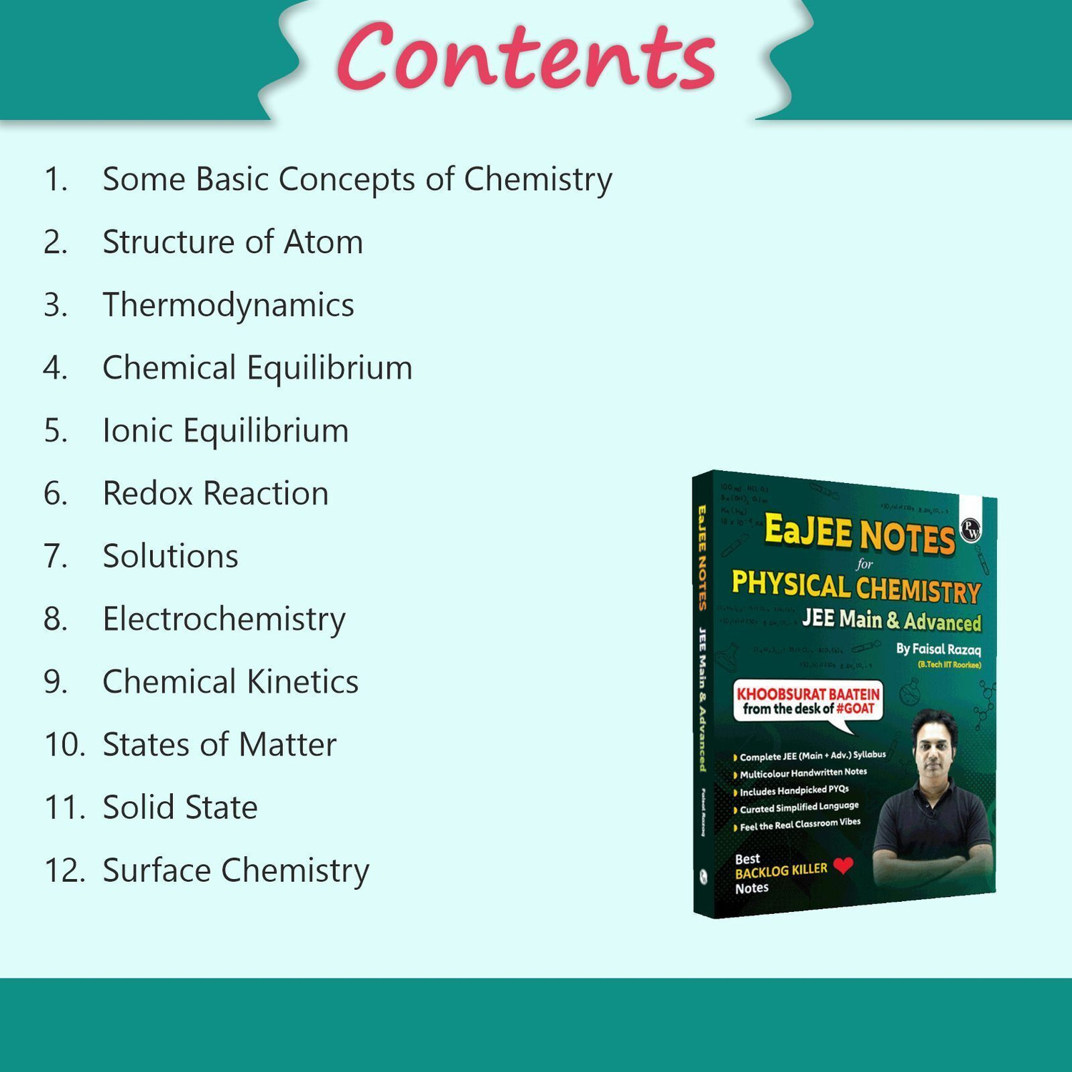 Image of PW EaJEE Handwritten Notes For Physical Chemistry By Faisal Razaq For JEE Exams