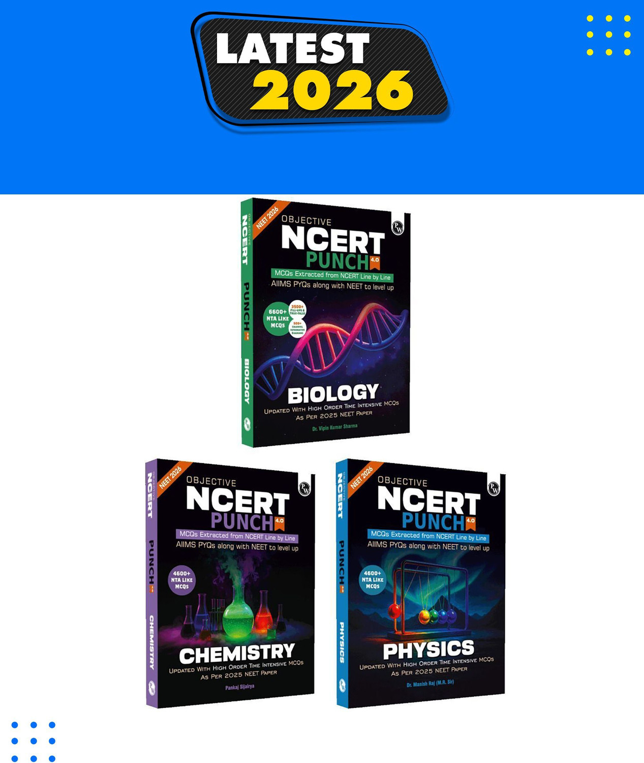 Image of PW Objective NCERT Punch 4.0 Physics, Chemistry, Biology For NEET 2026 with 1 Disc