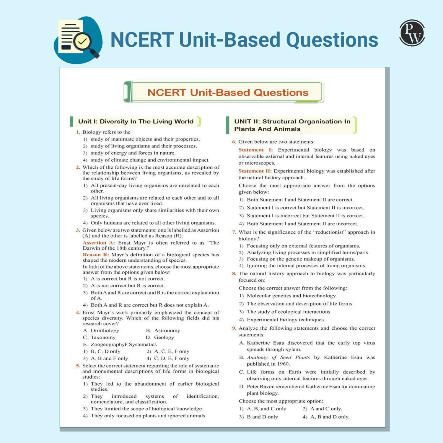 Image of PW Objective NCERT Punch 4.0 Physics, Chemistry, Biology For NEET 2026 with 1 Disc