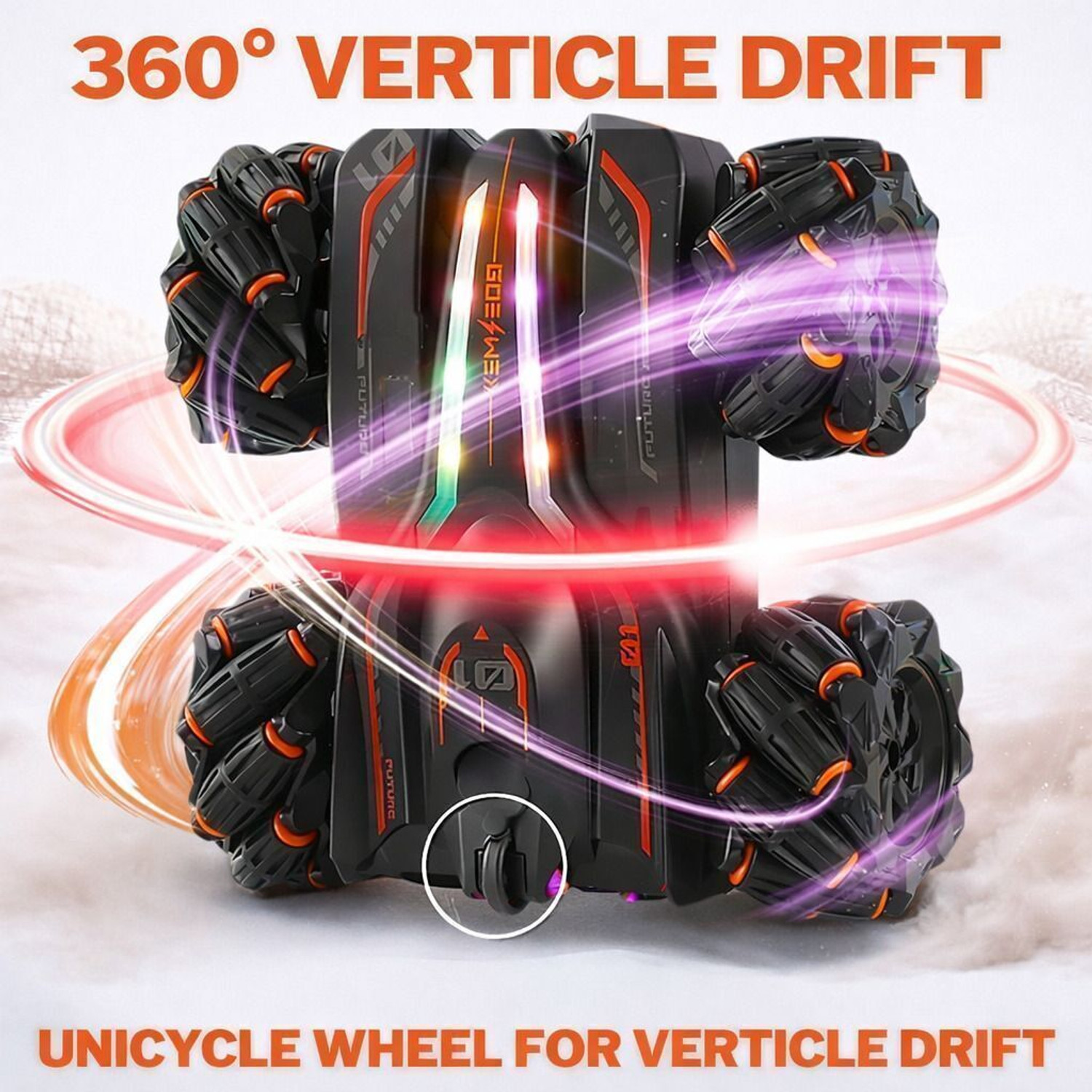 Image of MEMOBEES Remote Control Double Smoke 360Drifter | Stunt Racing Car